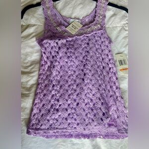 Guess girls 2 piece attached lavender tank top NEW WITH TAGS